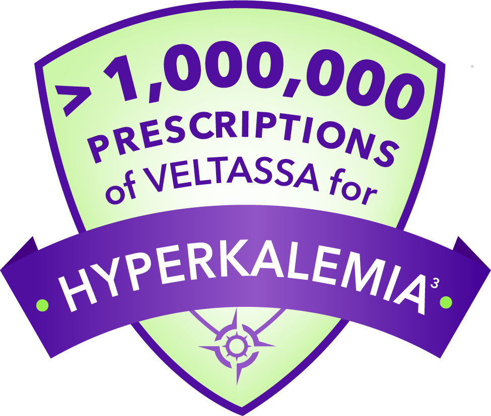 1 million prescriptions badge of veltassa