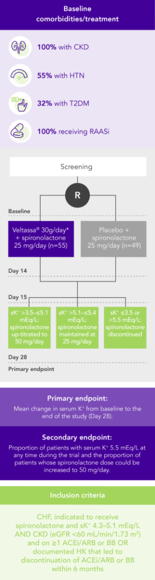 Diagram: summary of the PEARL-HF phase 2 study