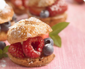 Fresh Berry Cream Puffs
