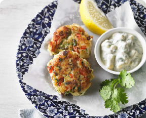 Fish Cakes with Corn Remoulade