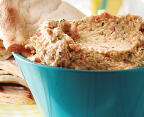 Chili-Lime Dip with Toasted Pitas