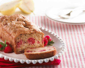 Spiced Pear and Raspberry Loaf